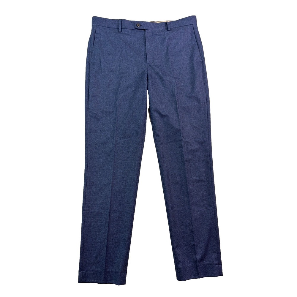 Banana Republic 38x34 Blue Plaid Vitale Barberis Canonico Flannel Wool Pants